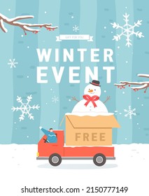 winter and christmas sale shopping, holiday sales or Black Friday