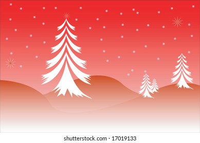 Winter Christmas scene