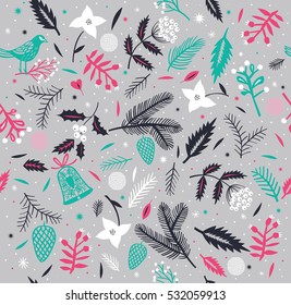 Winter Christmas Seamless Pattern