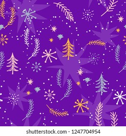Winter christmas seamless pattern. fabric design pattern. christmas wrapping