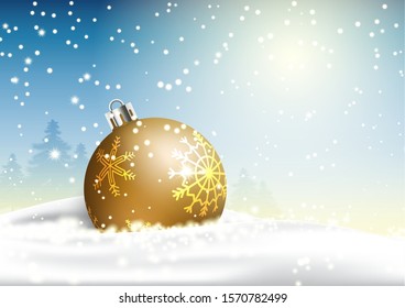 Winter Christmas season with holiday decorations.  space copy text and vector design