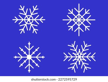 Las navidades de invierno hacen que el elemento de cristal de hielo se incline por el diseño. Xmas frost el símbolo de silueta plana aislado en el fondo. Patrón sin fisuras del copo de nieve de Navidad. icono del logotipo de Navidad. Ilustración vectorial.
