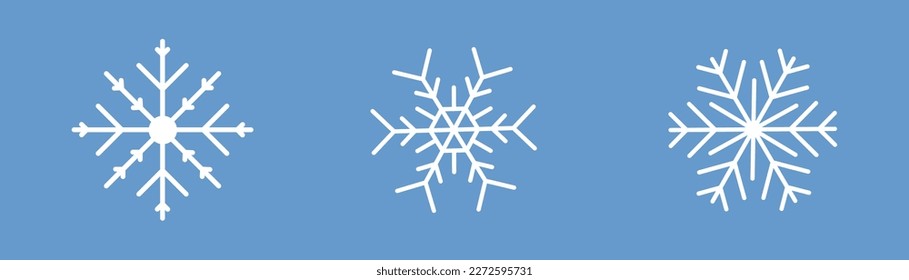 Winter christmas snow flake ice crystal element for design. Christmas snowflake seamless pattern. Christmas logo icon. Xmas frost flat silhouette symbol isolated on background. Vector illustration.