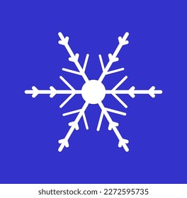 Las navidades de invierno hacen que el elemento de cristal de hielo se incline por el diseño. Patrón sin fisuras del copo de nieve de Navidad. icono del logotipo de Navidad. Xmas frost el símbolo de silueta plana aislado en el fondo. Ilustración vectorial.