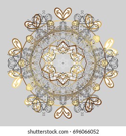 Winter christmas snow flat crystal element. Vector illustration. Snowflake vector icon gray background color. Weather illustration ice collection. Xmas frost snow flake isolated silhouette symbol.