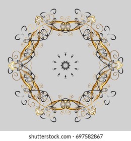 Winter christmas snow flat crystal element. Xmas frost snow flake isolated silhouette symbol. Snowflake vector background color. Vector illustration. Weather illustration ice collection.