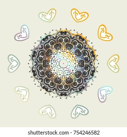 Winter christmas snow flat crystal element. Weather illustration ice collection. Snowflake vector icon background beige, gray and white color. Xmas frost snow flake isolated silhouette symbol. Vector.