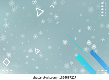 WinterWeihnachten, Schneeflocken-Hintergrund.  Fallender Schneeflocken-Vektorgrafik