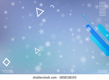 Winter christmas snowflake background. Vector.