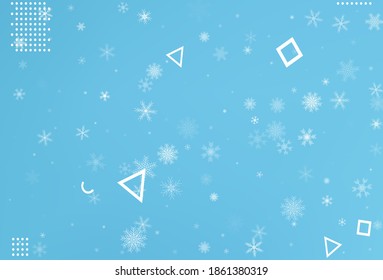 Winter christmas snowflake background. Vector.