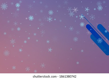 Winter christmas snowflake background. Vector.