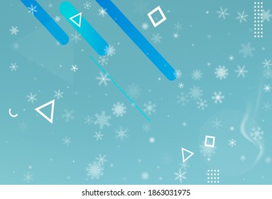 Winter christmas snowflake background. Vector.