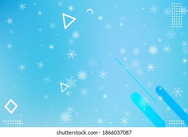 Winter christmas snowflake background. Vector.