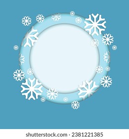 Fondo de textura de papel de copo de nieve de Navidad en invierno