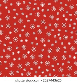 Winter Christmas Snowflake Pattern, Seamless Pattern