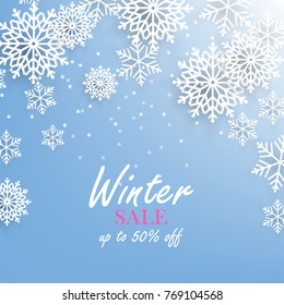  Winter christmas snowflake sale banner Vector illustrations of season online shopping website and mobile website banners, posters, newsletter designs, ads, coupons, social media banners.