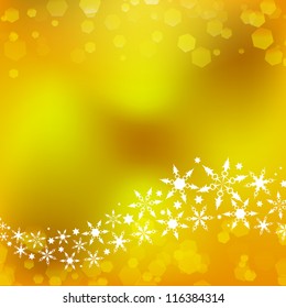 Winter or Christmas style background with wave of snowflakes