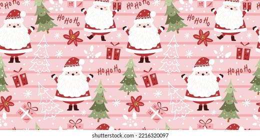 Winter and Christmas Themed Seamless Pattern