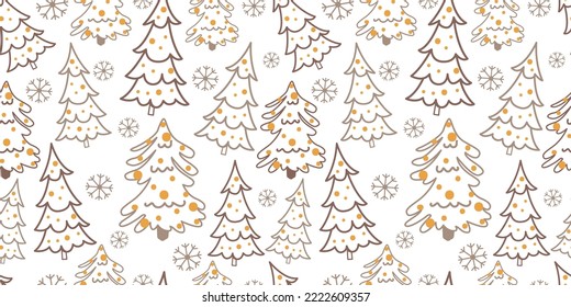 Winter and Christmas Themed Seamless Pattern