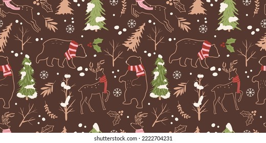 Winter- und Weihnachtsgeschmack - Nahtloses Muster