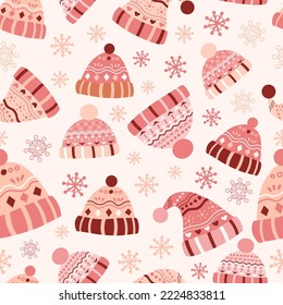 Winter and Christmas Themed Seamless Pattern