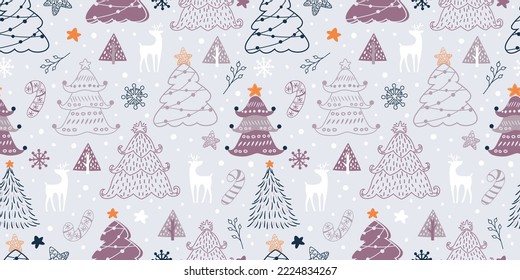 Patrón Seamless de Invierno y Navidad