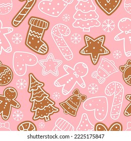 Winter and Christmas Themed Seamless Pattern