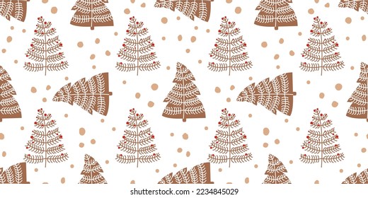 Winter and Christmas Themed Seamless Pattern