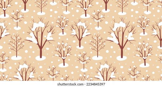 Winter and Christmas Themed Seamless Pattern