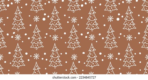 Winter and Christmas Themed Seamless Pattern