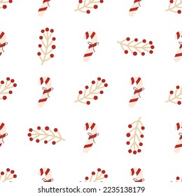 Winter and Christmas Themed Seamless Pattern