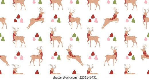 Winter and Christmas Themed Seamless Pattern