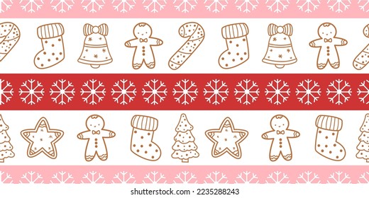Winter and Christmas Themed Seamless Pattern