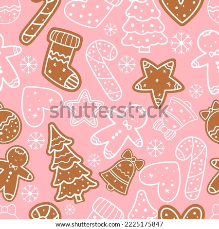 Winter and Christmas Themed Seamless Pattern