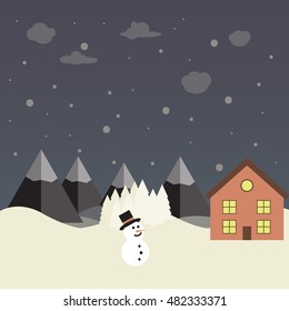 Winter Christmas vector illustration eps10