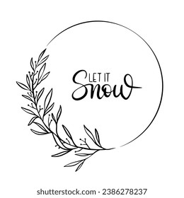 Winter christmas wreath with leaves, berries, poinsettia and branch twigs. Vector illustration. Modern design for Holidays invitation card, poster, banner, greeting card, postcard, packaging, print.	