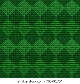 Winter Christmas x-mas knit seamless background. Knitted pattern. Winter knitting. Flat style design.