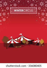 a winter circus background
