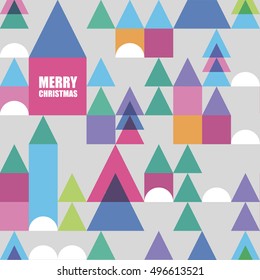 winter city seamless pattern