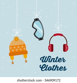 winter clothes design, vector illustration eps10 graphic 