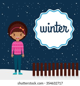 winter clothes design, vector illustration eps10 graphic 