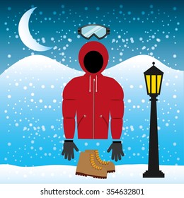 winter clothes design, vector illustration eps10 graphic 