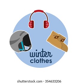 winter clothes design, vector illustration eps10 graphic 