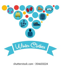 winter clothes design, vector illustration eps10 graphic 