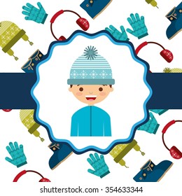 winter clothes design, vector illustration eps10 graphic 