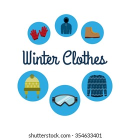 winter clothes design, vector illustration eps10 graphic 