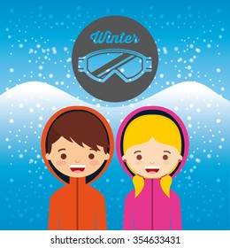 winter clothes design, vector illustration eps10 graphic 