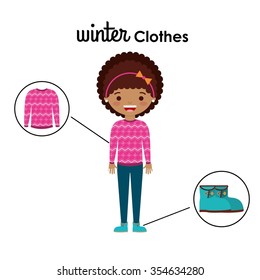 winter clothes design, vector illustration eps10 graphic 