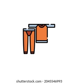 Icono De Ropa De Invierno Aislado En Fondo Blanco 
