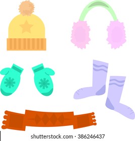 Winter clothes icon. Vector illustration